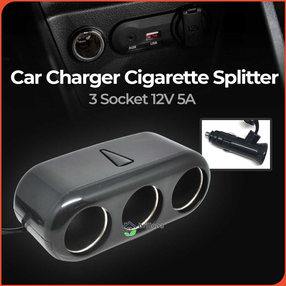 CHOGUS Car Charger Cigarette Splitter 3 Socket 12V 5A - BM-001