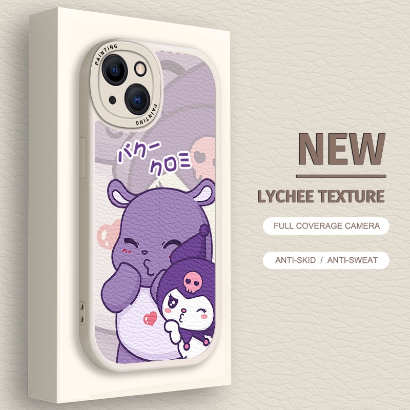 Case iPhone Untuk14 /13 /12 /11 Promax Kiss Kuromi Dan Baku Soft Casing Iphone6 /7 /8 Plus/X/XR/Xs Max Cover