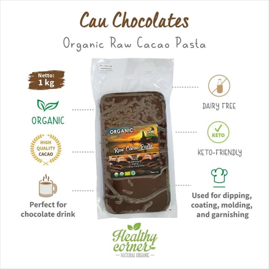 

Cau - Organic Dark Cooking Chocolate Couverture 100% 1Kg Cacao Pasta ( Cokelat Masak Tanpa Gula )