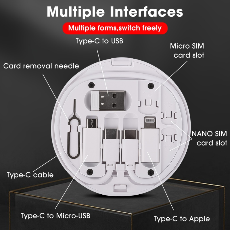 Kabel Kawat Pelindung Penutup Penyimpanan Kaset Digital Storage Box Multifungsi Tempat Penyimpanan Kabel Data Dan Kartu Ambil Jarum Portable 60W