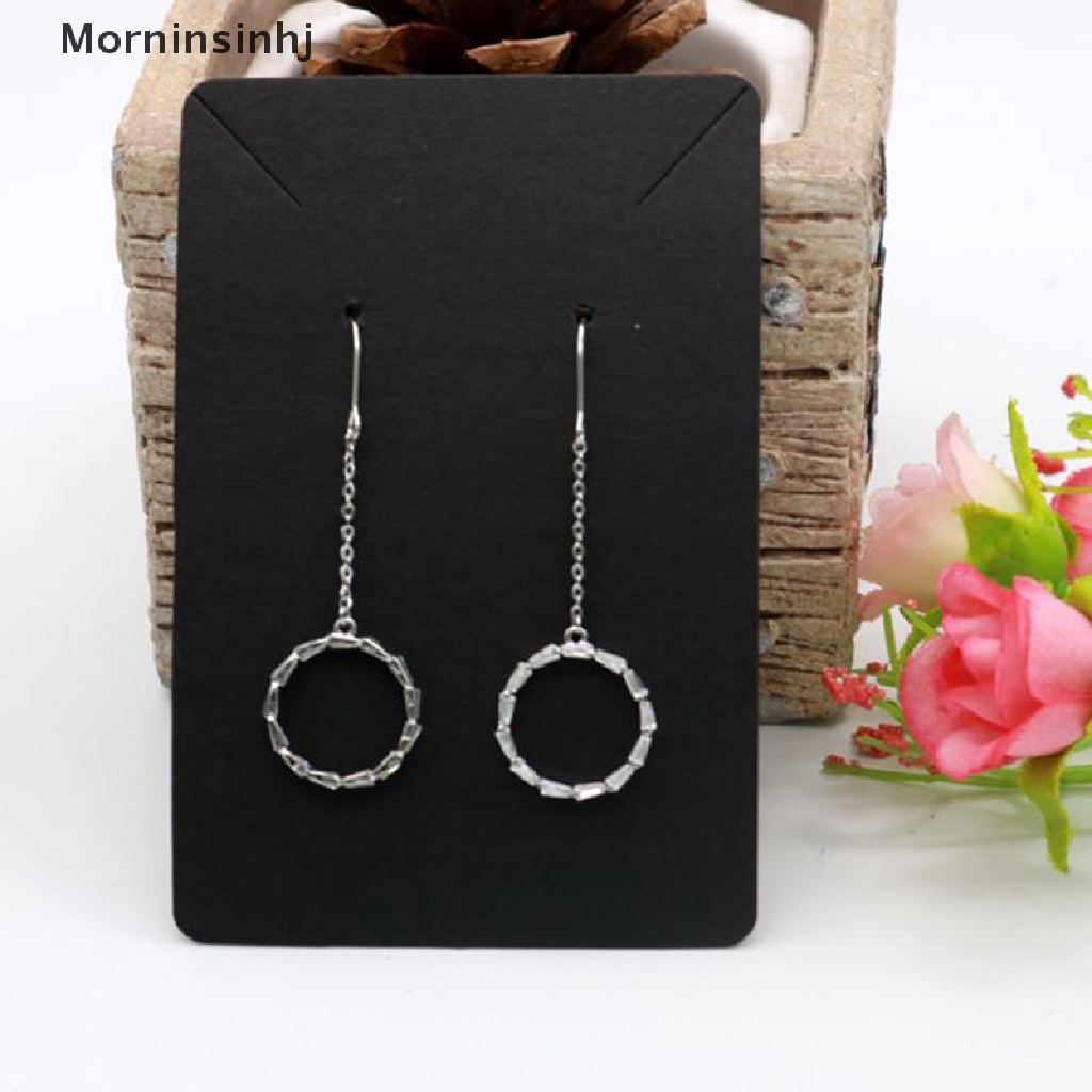 Mornin 50pcs Display Anting Dan Kalung Paket Anting Hang Tag Kartu Kardus id