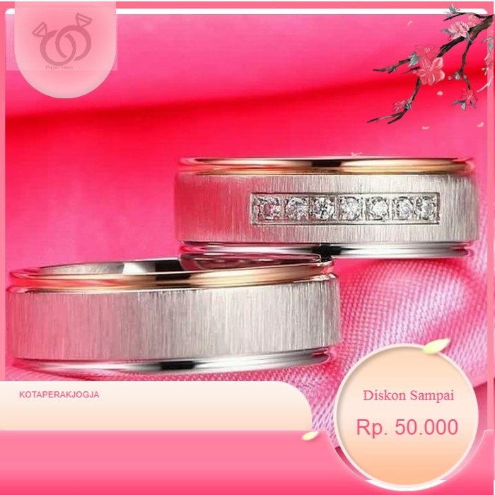 Cincin kawin perak murni 980 lapis palladium - By Kotaperakjogja