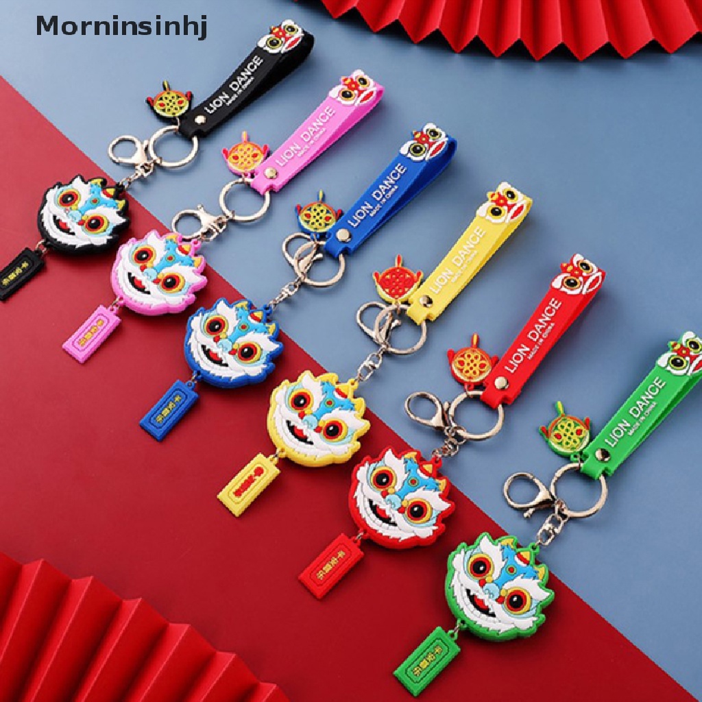 Mornin Lion Dance Head Keychain Keberuntungan Keberuntungan Angin Cina Gantungan Kunci Mobil Tas Liontin Kreatif Hadiah Kecil id