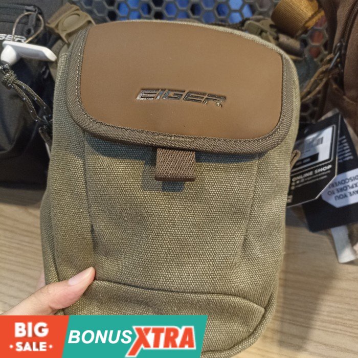 Tas Paha EIGER19891989 REXON CANVAS 2.0 Legpack Bag 91000 7218 Original Cowok Bandung