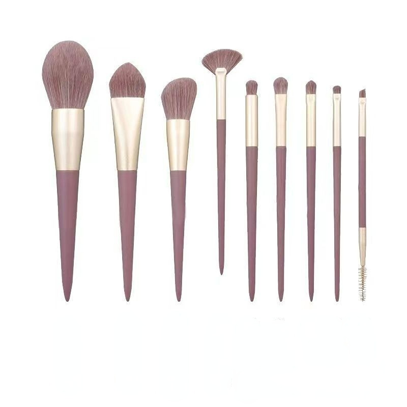 9/10pcs Set Kuas Makeup Concealer Blush Loose Powder Brush Eye Shadow Stabilo Foundation Alat Kecantikan