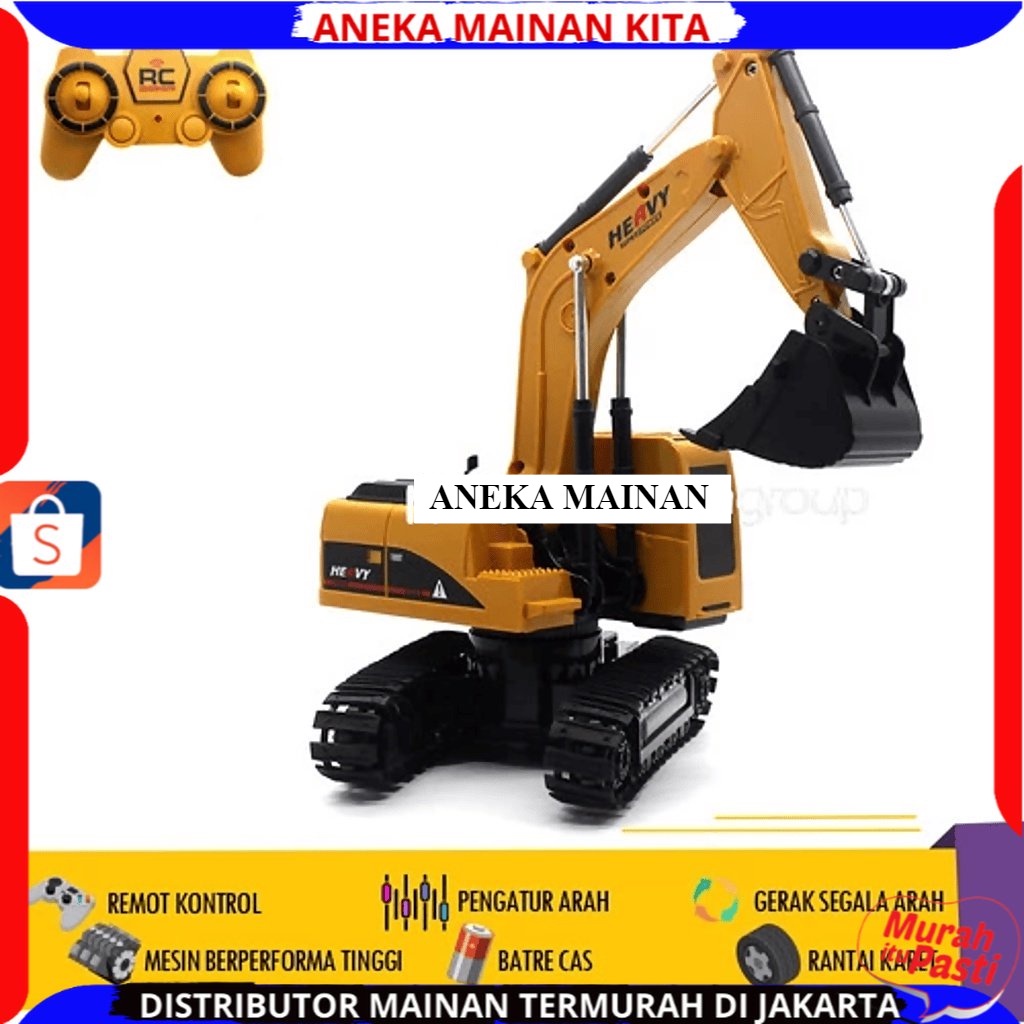 Mainan RC Excavator Truck Remote Control Truk Beko RC