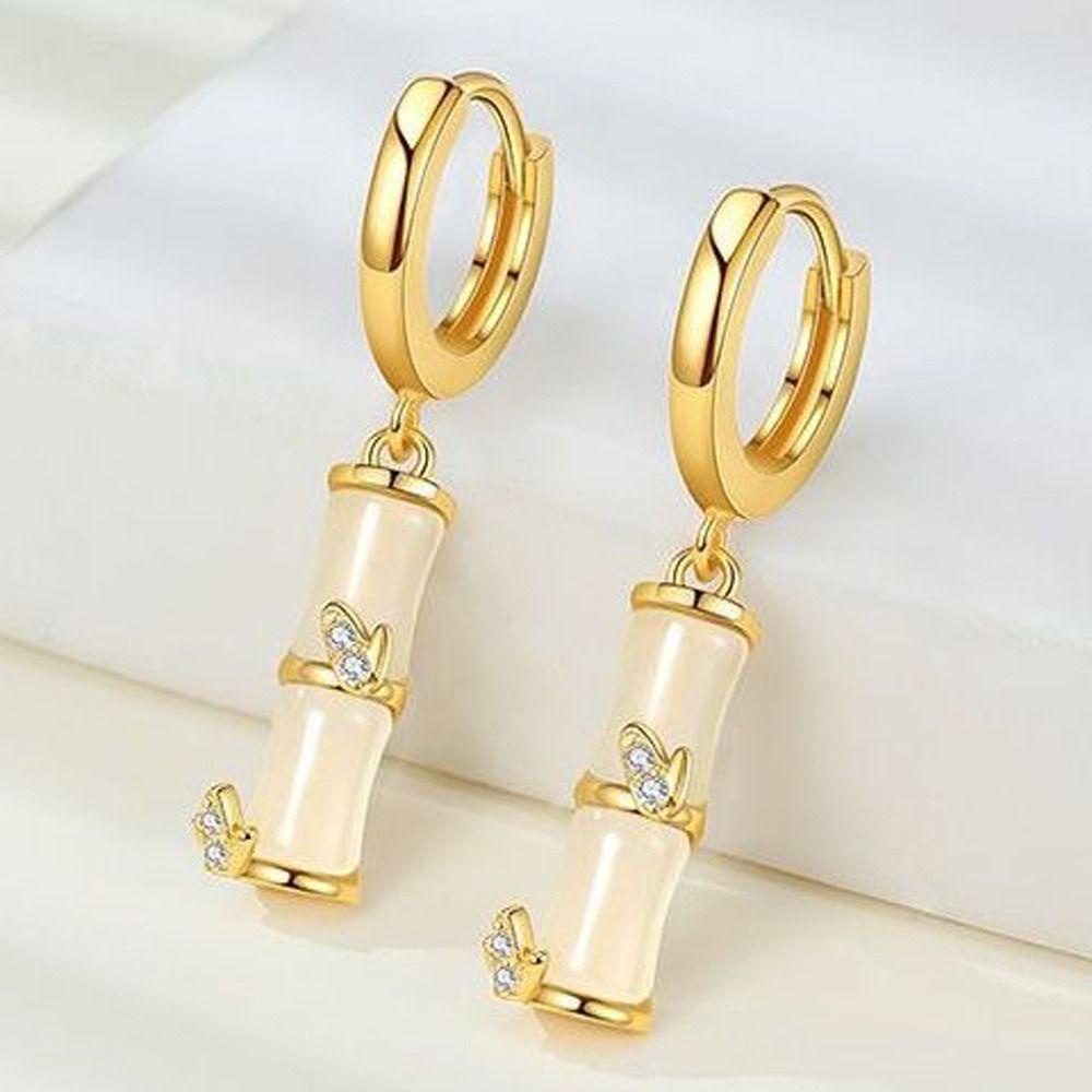 Mxbeauty Wanita Menjuntai Anting Elegan Klasik Fashion Perhiasan Indah Berlian Imitasi Alloy Drop Earrings Klip Anting