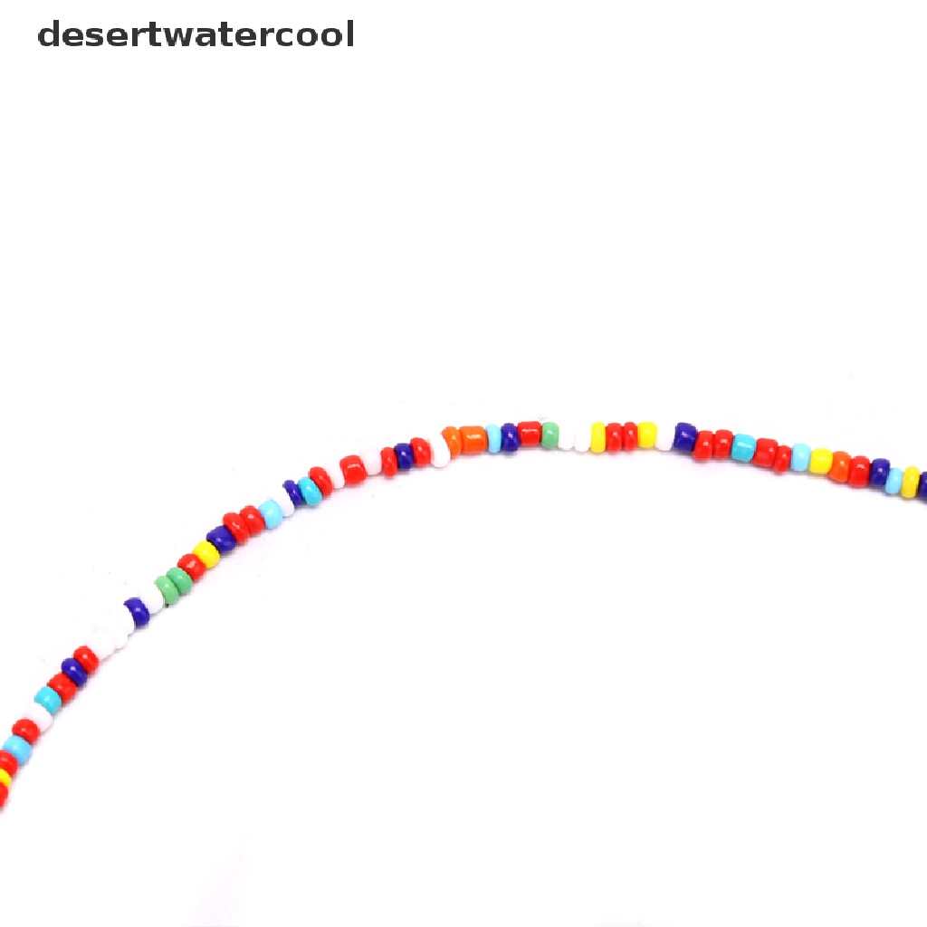 Deid Bohemia Manik-Manik Warna-Warni Wajah Senyum Liontin Choker Kalung Klavikula Perhiasan Hadiah Martijn