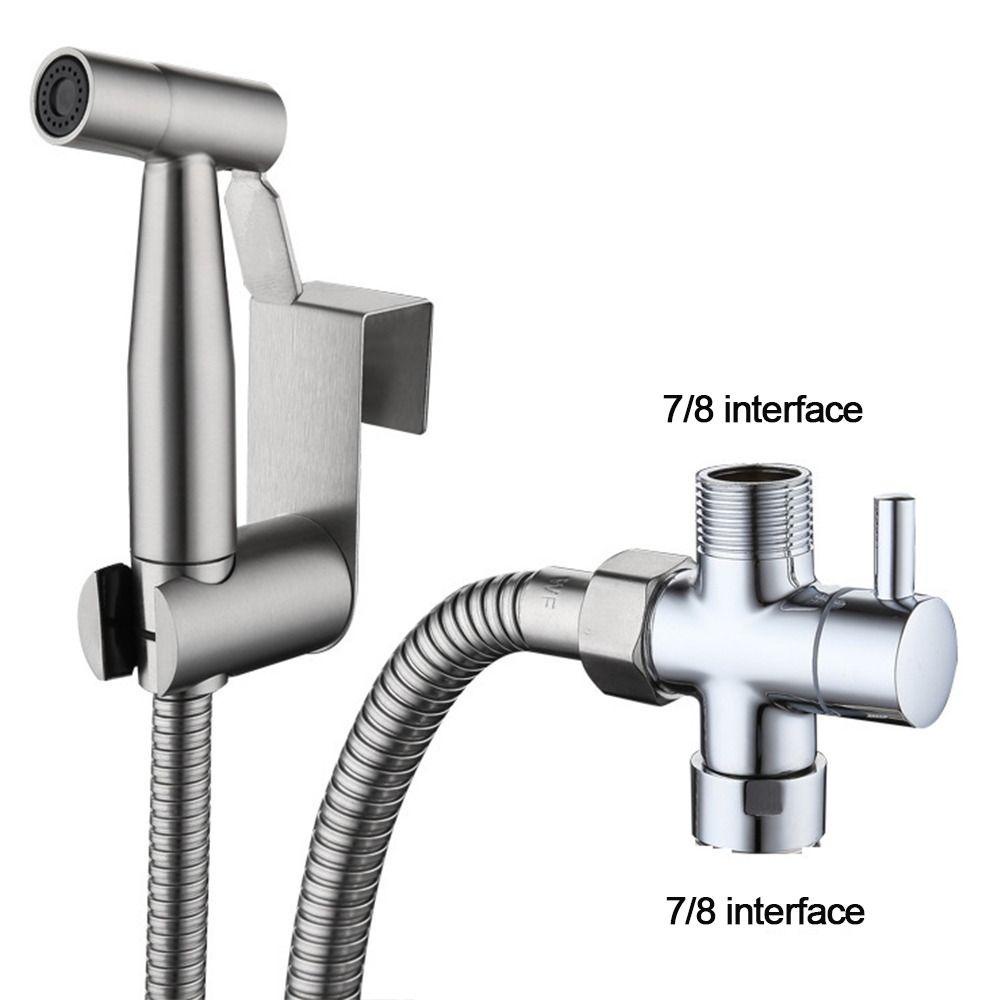 Populer Handheld Shower Wand Hook Bracket Stainless Steel Gantungan Kloset Sprayer Holder Shower Bracket Toilet Show Head Hanger