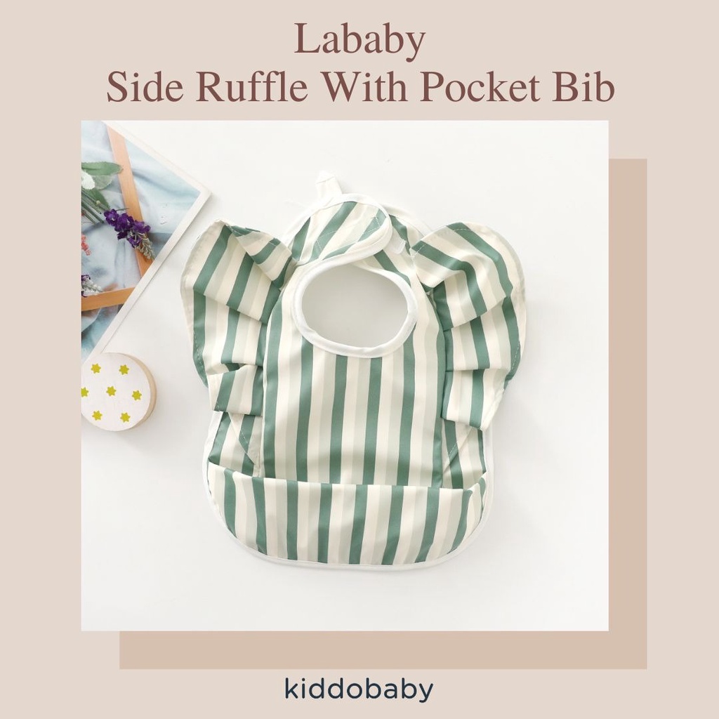 Lababy Side Ruffle With Pocket Bib | Celemek Bayi