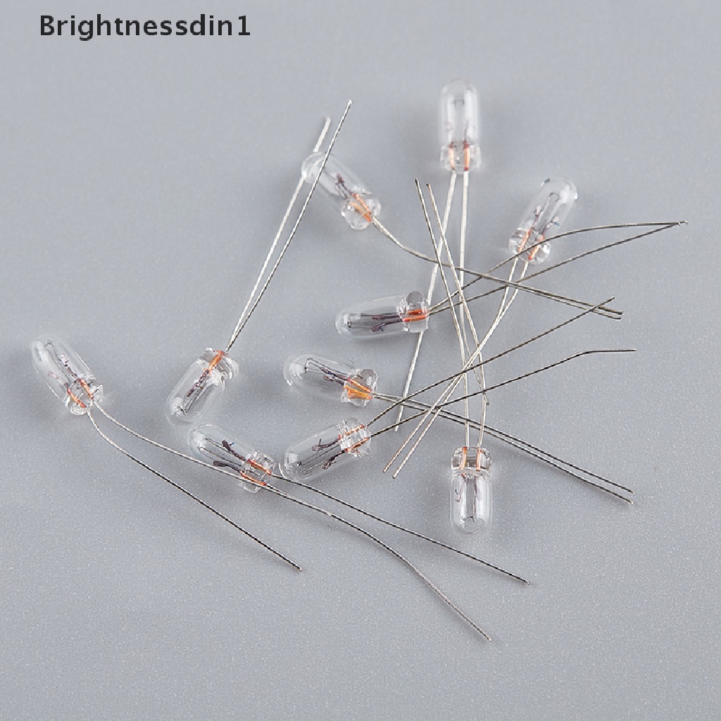 [Brightnessdin1] 10pcs Lampu Bohlam Edison Pijar Filamen Padi Butik Mini 3 /4/5mm 3 /6 /12/24V