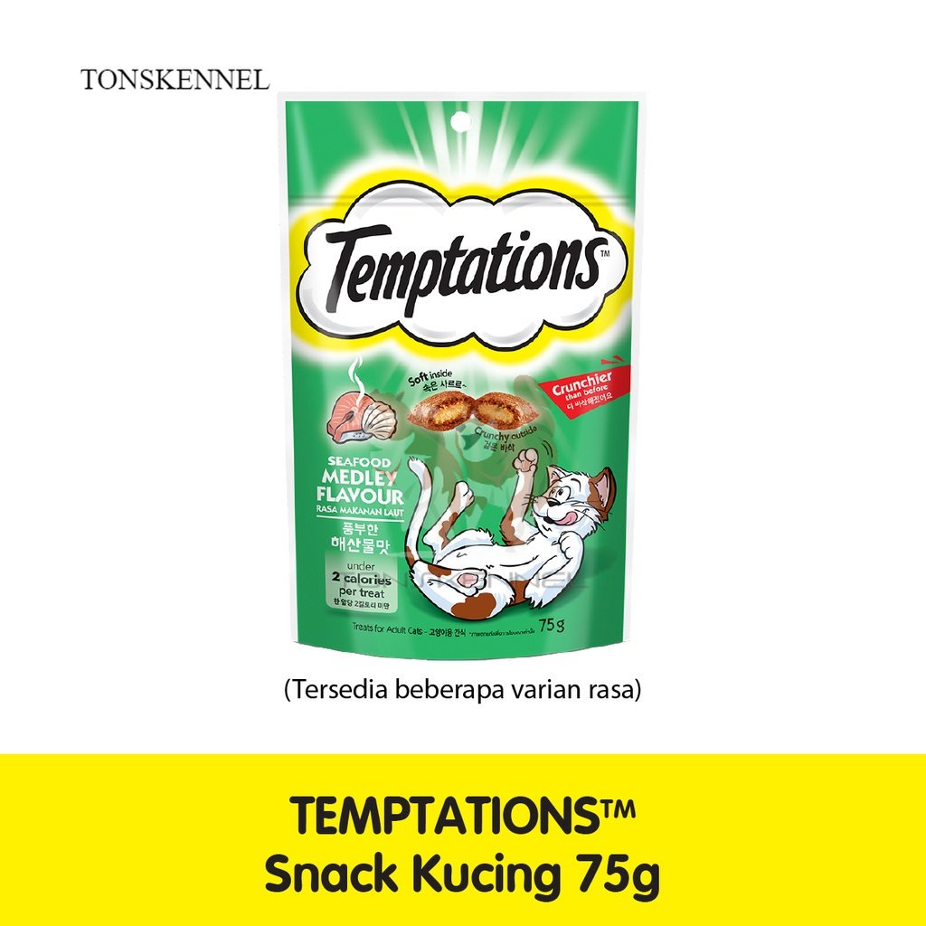 TEMPTATIONS Snack Kucing 75gr 75 gr 75g 75 g Temptation