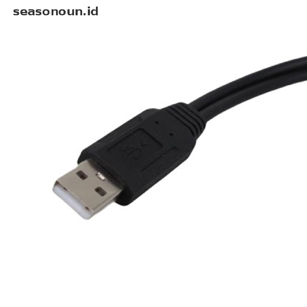 Seasonoun 2in1 Usb2.0 Kabel Ekstensi Female To Dual USB Male Kabel Data Y Splitter USB Adapter Charging Cable Untuk Hard Disk Koneksi Kartu Jaringan.
