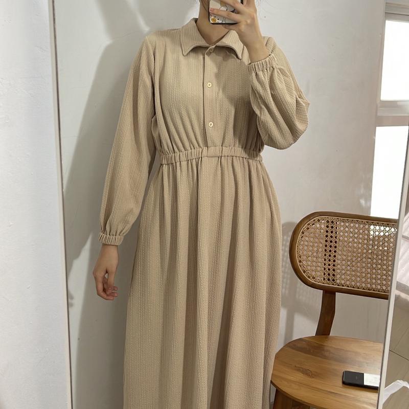 VS - GAMIS ANNE KNIT CODORAY WANITA PREMIUM / DRESS MUSLIM BUSUI KOREAN STYLE