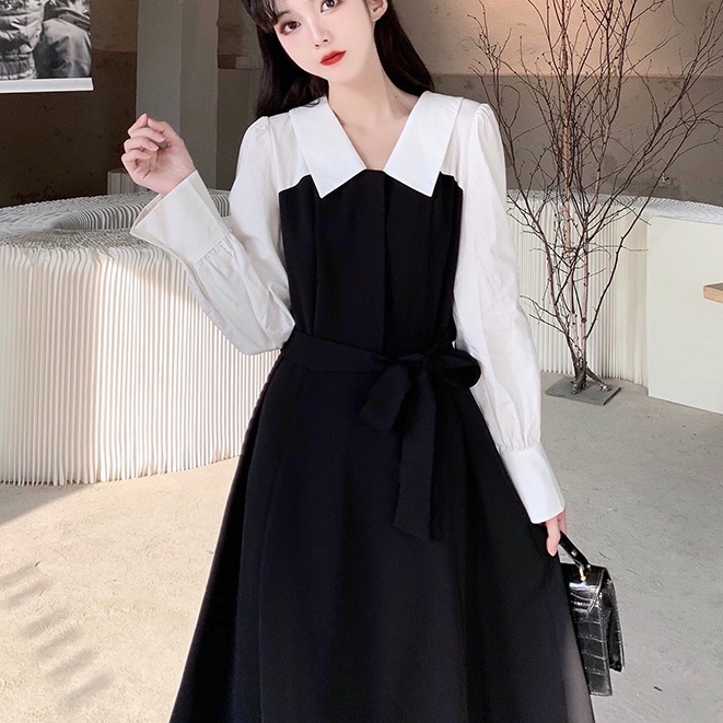 long dress dress korean style wanita/midi dress korea/dress korea/dress wanita/dress korean style/dr