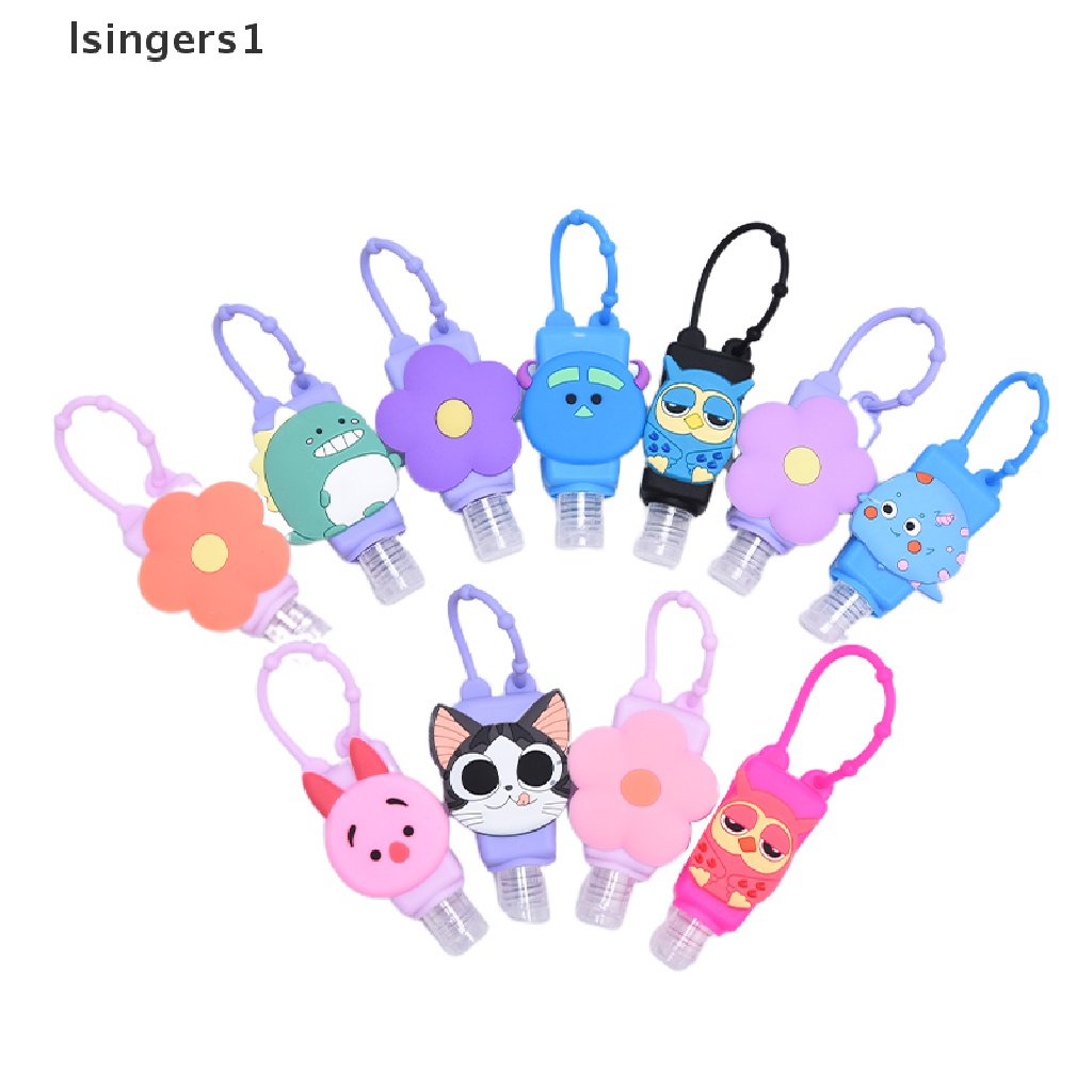 [lsingers1] Lucu Bunga Hewan Silikon Mandi Shower Hand Sanitizer Botol Holder Portable Butik