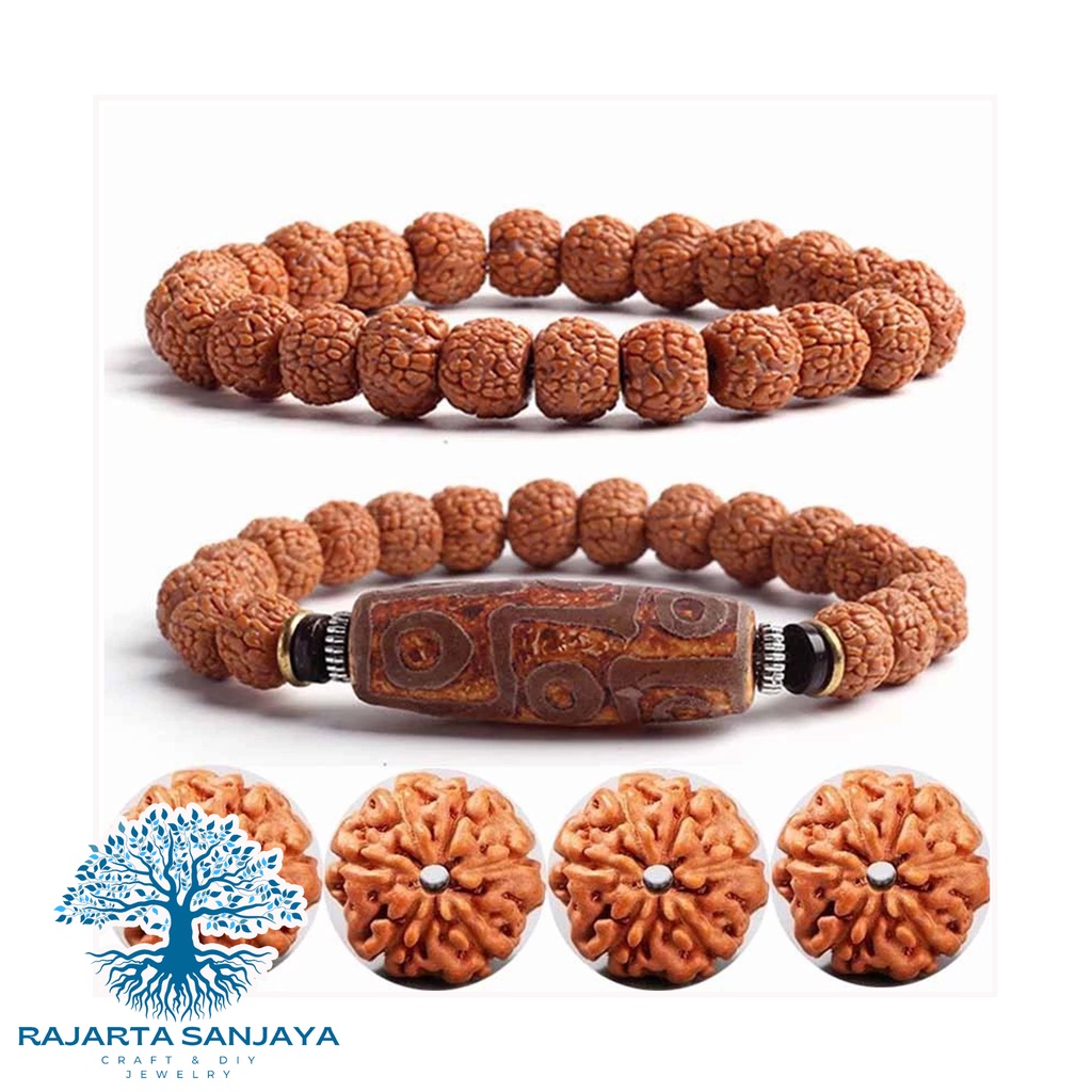 Gelang Bodhi Rudraksha Adjustable Self-Cultivation Tibetan Buddhism