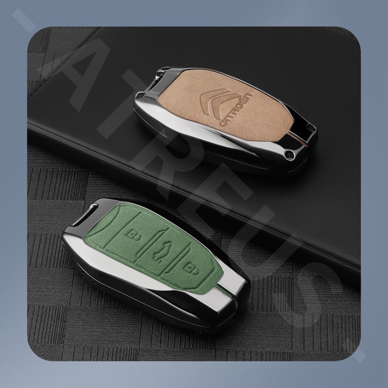 Citroen Zinc Alloy Kulit Case Kunci Mobil Full Wrap Cover Smart Key Protector Untuk Citroen c3 c4 c5