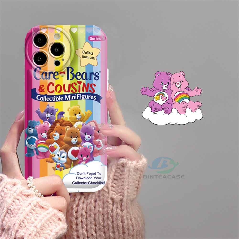 Realme 10 C15 C12 C25S C11 C20 Realme5 5i 6i C3 8i C21Y C25Y Rainbows and Care Bears Silikon Airbag Case Binteacase