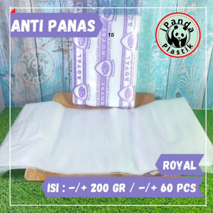 Plastik Anti Panas / Tahan Panas Royal Uk. 15x30 / 1 kg @200gr