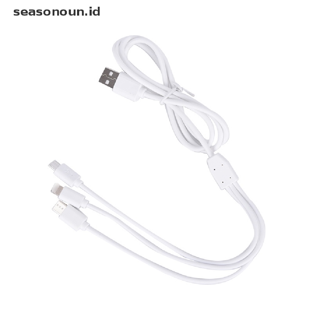 Seasonoun Kabel Cas 3in1 Multi USB Phone Charger Cable Lead Untuk iPhone Android.