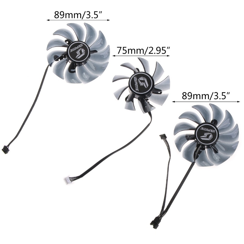 Bt1/3pc Kipas Pendingin Kartu Grafis Untuk RTX Warna-Warni2060 2070 2080 2080Ti 1660ti 1660 AD VGA Cooler Fan 4Pin 12V 89mm/75