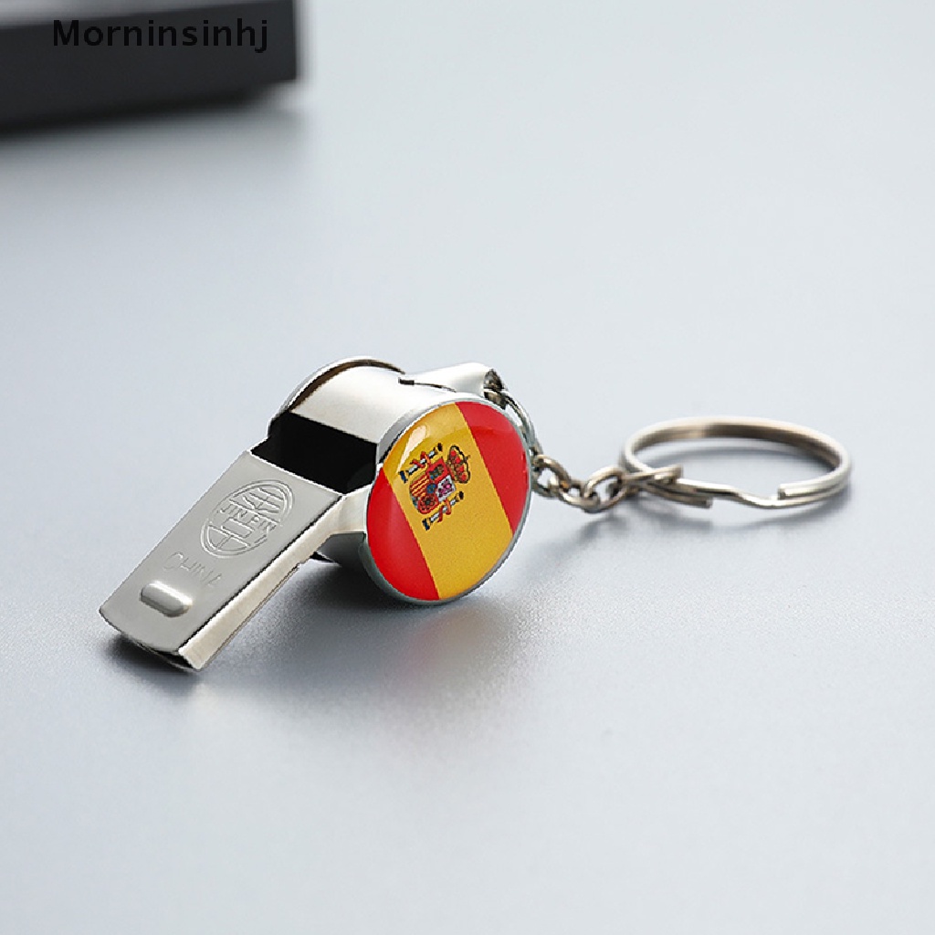 Mornin 2022perlengkapan Kipas Angin Piala Dunia Qatar Coach Whistle Flag Keychain Souvenir id