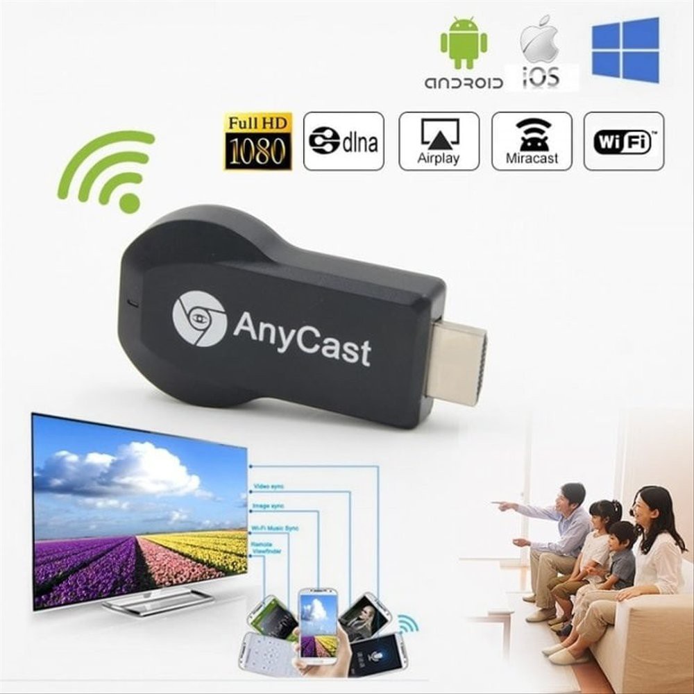 HDMI Dongle ANYCAST Wifi Display TV Wireless Receiver Miror Chromecast 4k Original pelengkap stb
