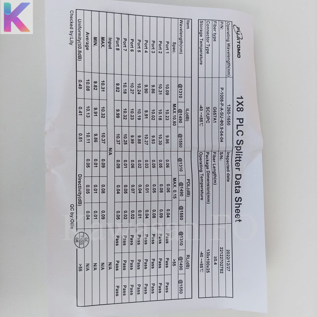 Splitter Box 1:8 SC UPC Biru /Passive Splitter Box 1:8 SC UPC /Box Splitter 1 8 Lengkap Fiber Optik FTTH