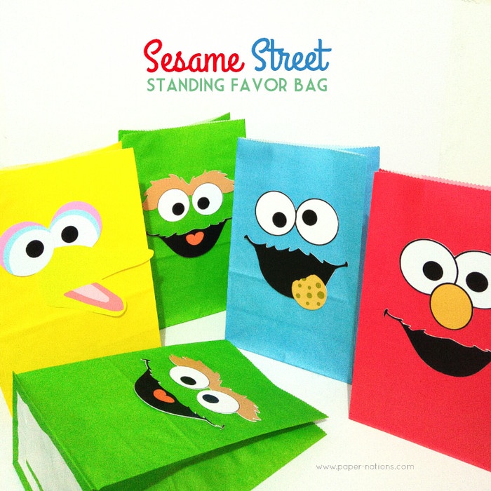 

⭐BISA COD⭐ Sesame Street Standing Favor Bag