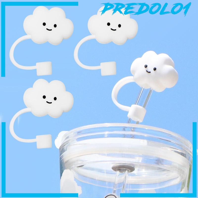[Predolo1] 4x Straw Tips Cover Anti Percikan Hadiah Pesta Lucu Straw Caps Covers