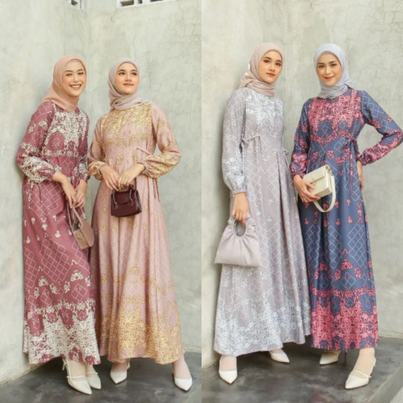 Tren Baju Muslim Gamis Raya Terbaru 2023 Gamis Silk Premium Gamis Maxmara Lux Premium Motiv Gamis Mu