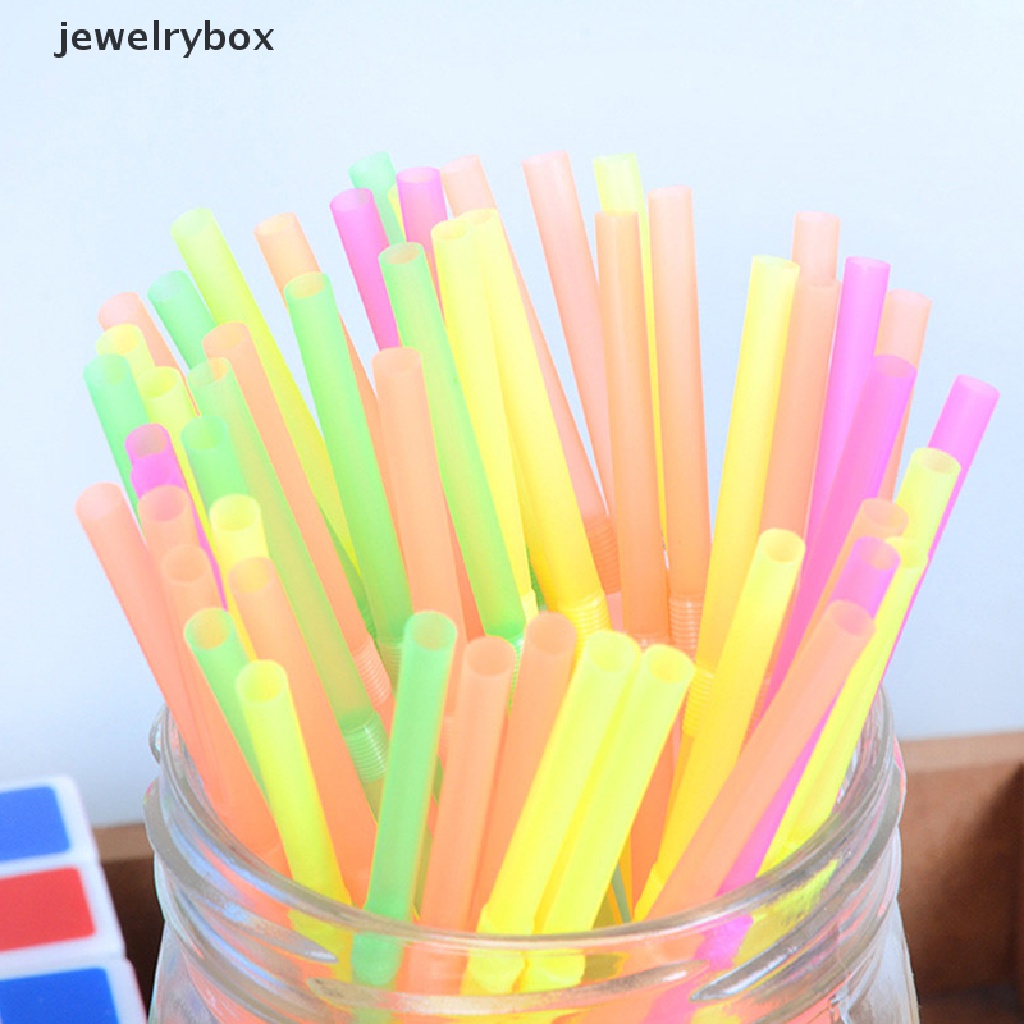 [jewelrybox] Sedotan Minum Fluorescent Bendable Sedotan Minuman Sekali Pakai Wedding Decor Boutique