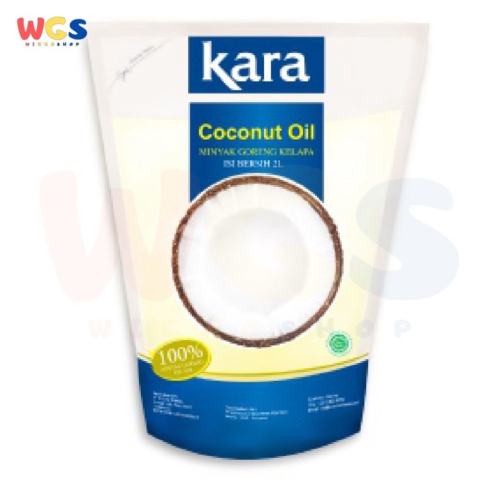 Kara 100% Coconut Oil 2 Ltr - Coconut Cooking Oil - Minyak Masak