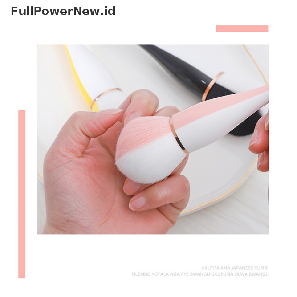 Power 1PC Sikat Pembersih Debu Kuku Kepala Besar Untuk Manicure Blush Powder Makeup Brush ID