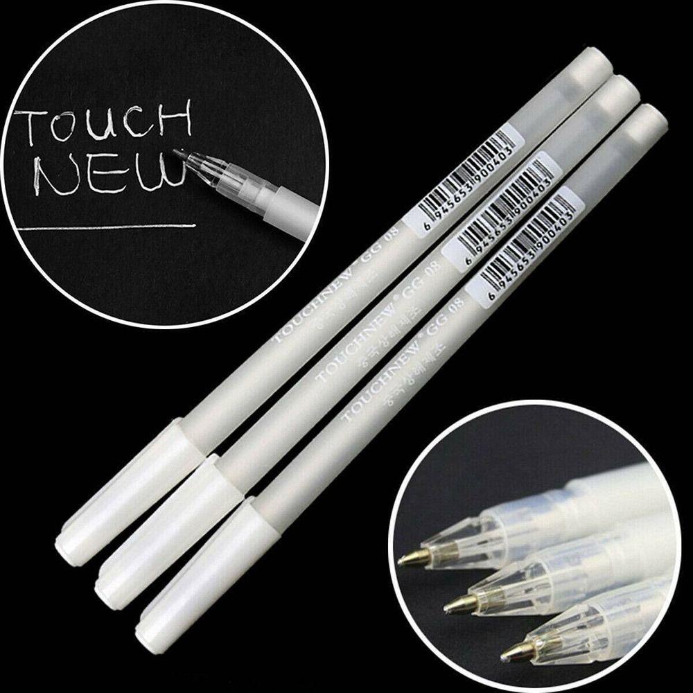 Nanas 5 Pcs 0.8 mm Putih Pen Sketsa Fine Liner Pen White Putih Penanda Garis Brightening Art Marker