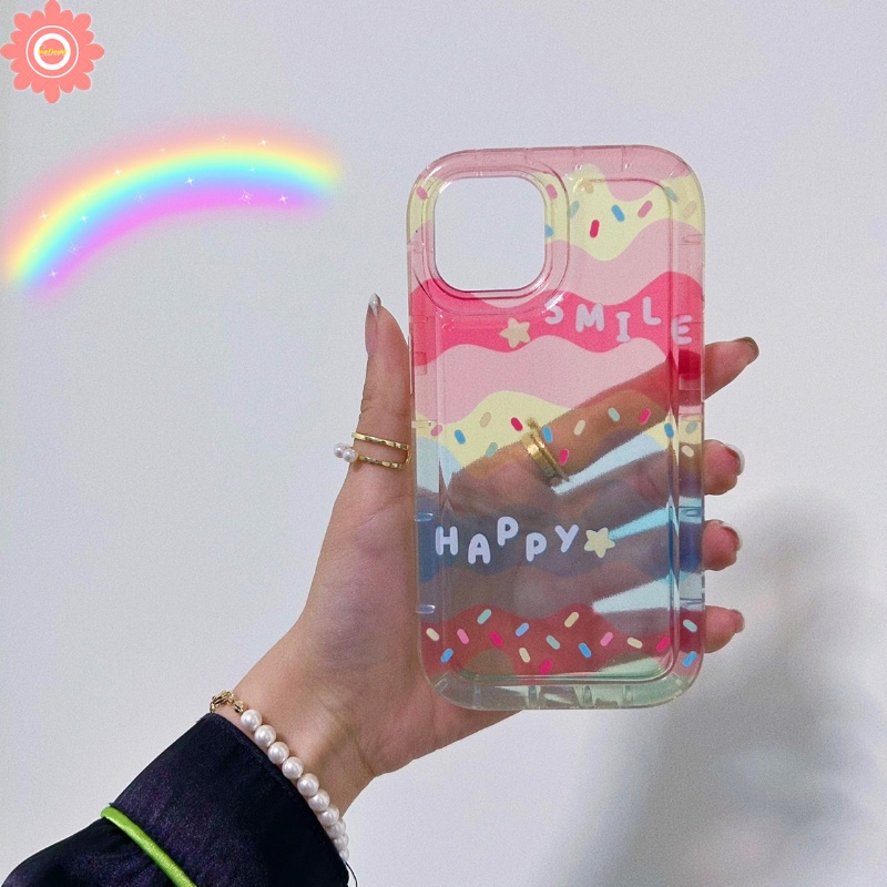 Ins Kreatif Warna-Warni Pelangi Smile Case Untuk Redmi Note10 8 11 10s 9 11s Redmi 12C 9 10C 9A 10A 10 9C NFC A1 9T POCO F4 Note9 Note10s Note10 Shockproof Soft TPU Airbag Cover