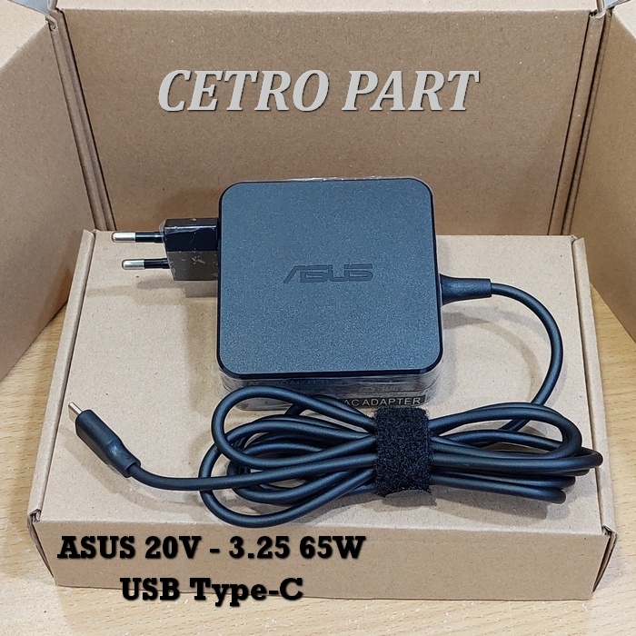 Adaptor Charger Laptop ASUS 20V - 3.25A 65W Colokan USB Type C -NEW