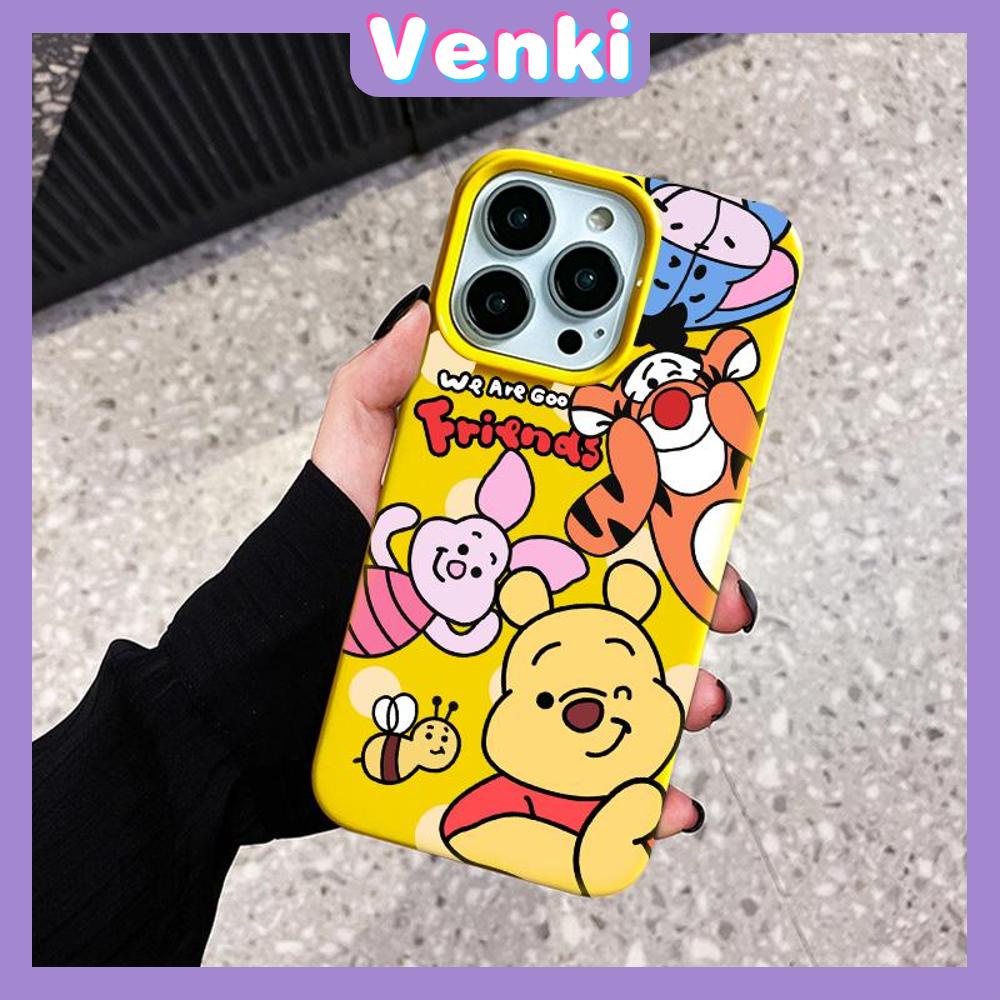 iPhone Case Soft TPU Glossy Yellow Candy Case Cute Cartoon Bear Camera Protection Shockproof For iPhone 14 13 12 11 Pro Max 7 8 Plus X XR