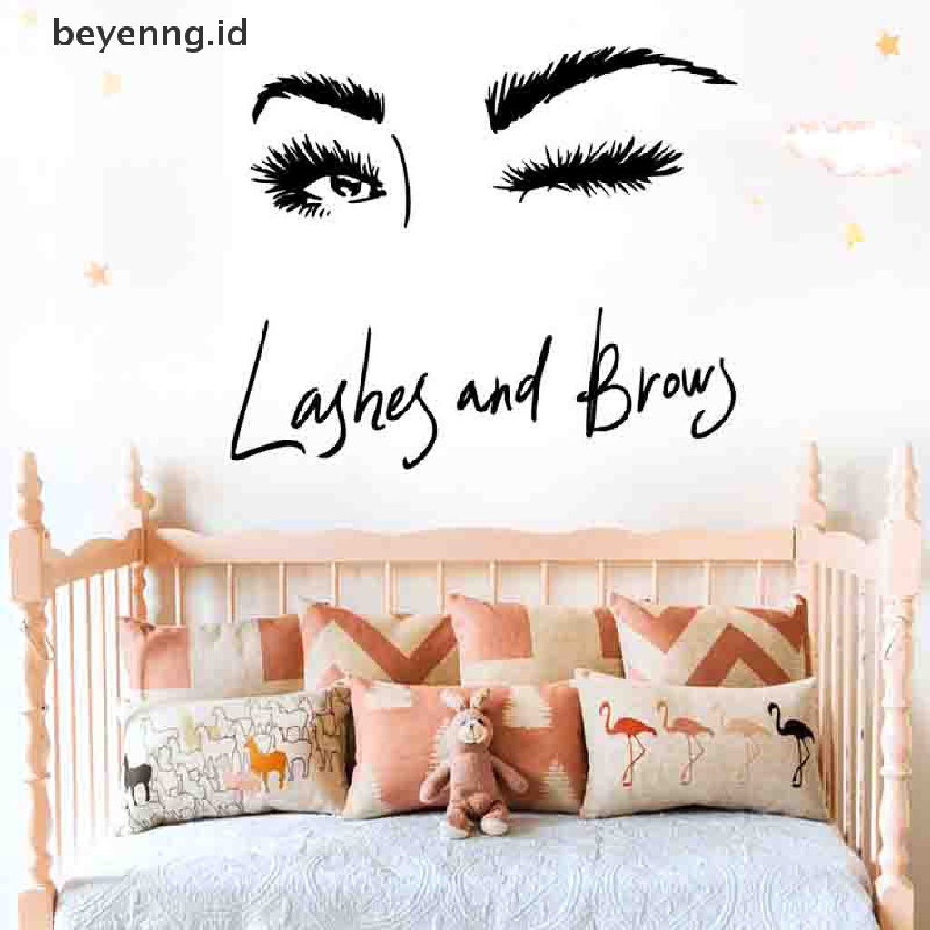 Beyen Eye Lashes Extensions Beauty Salon Wall Decor Eyebrows Make Up Wall Sticker  ID