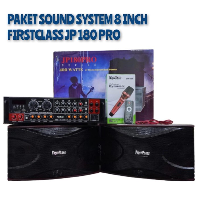 PAKET SOUND SYSTEM 8 INCH FIRSTCLASS JP 180 PRO 8 INCH SOUND SET