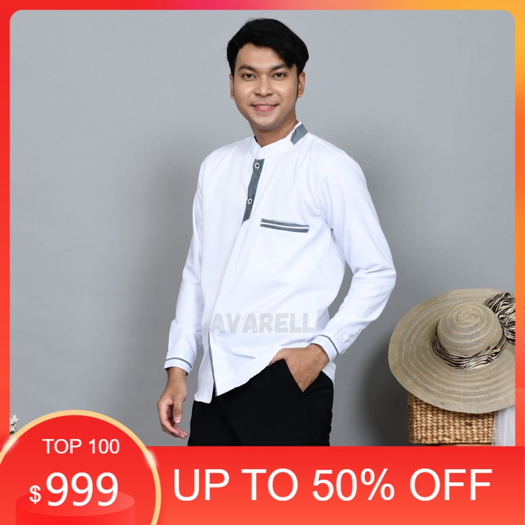 "SAMASE PEJE by AVARELL" Koko Dewasa Lengan Panjang I Baju Keneja Koko Kemko Fashion Muslim Kurta Pr