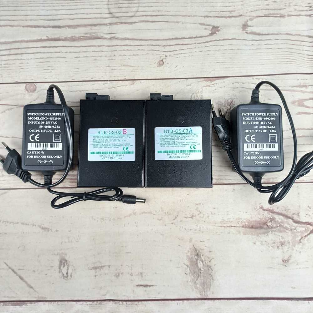 Netlink Gigabit Fiber Optical Media Converter 1000Mbps - HTB-GS-03AB ( Mughnii )