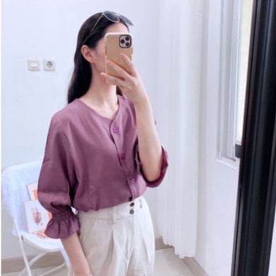 YUJI Blouse Casual Full Button 0244-217