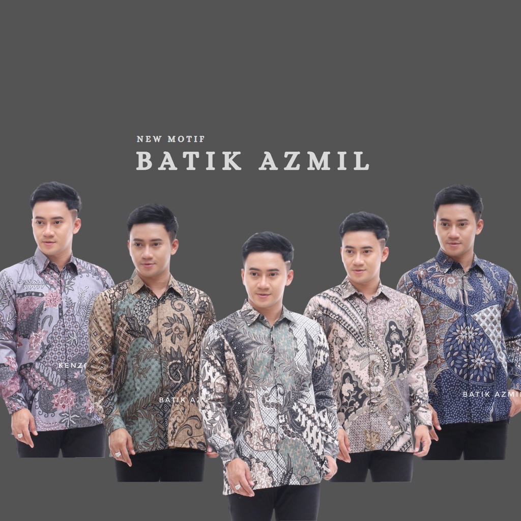 Kemeja Batik Pria Modern Lengan Panjang Casual Modis Slim Fit Trendy Masa Kini OL 160