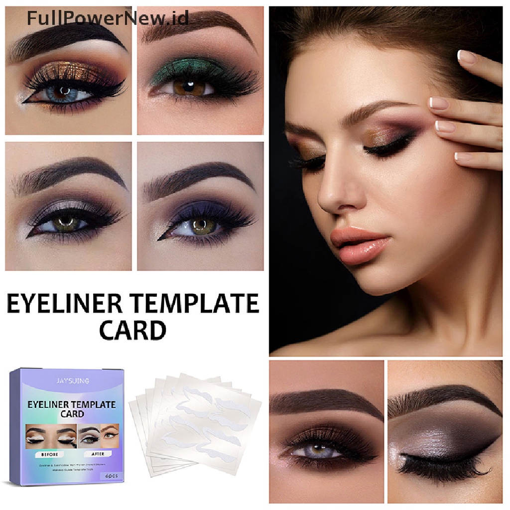 POWER 6sheet Eyeliner Stencils Kit Eye Makeup Template Stickers Eyeliner Shaping Tools ID