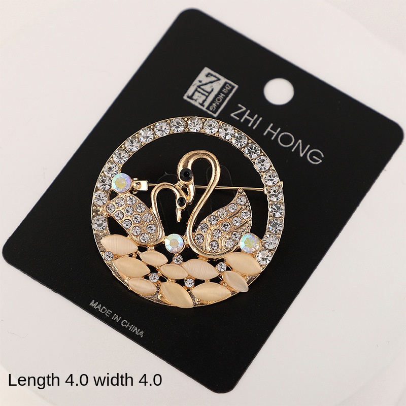 Baru Bros Wanita High-End Temperamen Paduan Korsase Anti-Light Suit Pin Tetap Pakaian