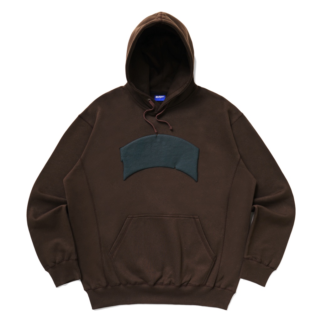 Insurgent Club - Heavyweight Badge College Hoodie Brown 330gsm