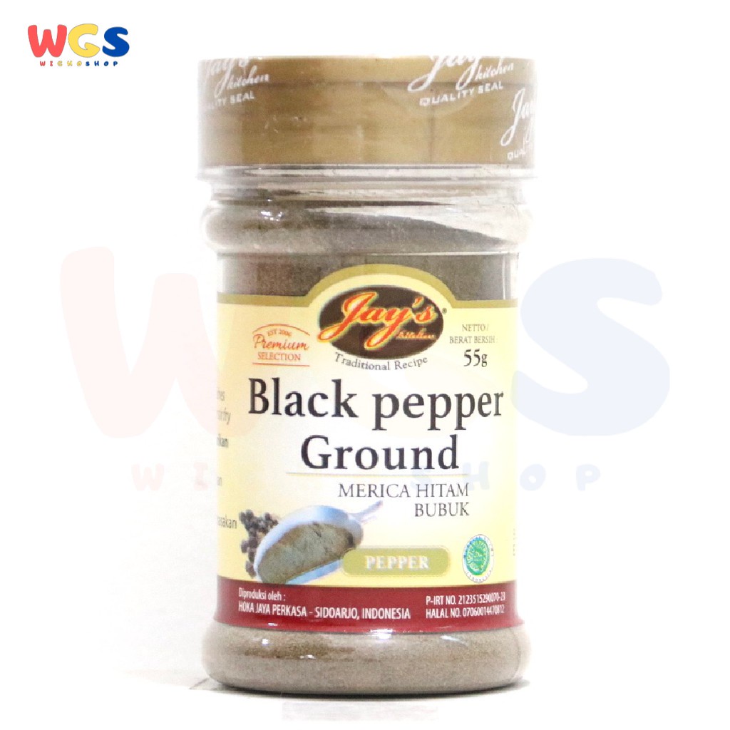 Jay's Kitchen Jays Blackpepper Ground 55 gr - Bubuk Merica Hitam