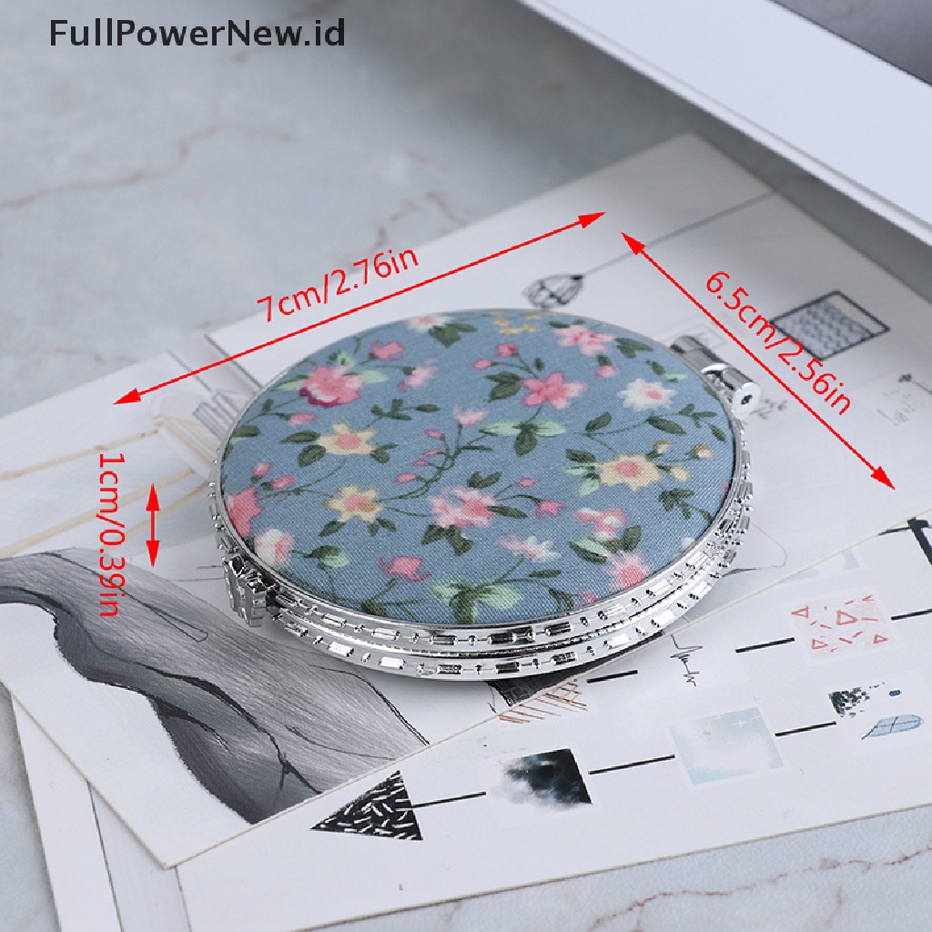 Power 1pc Cermin Bunga Saku Mini Portable Dua Sisi Lipat Make Up Wanita Vintage ID